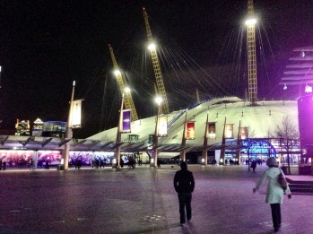 Walking to the entrance of the O2 arena