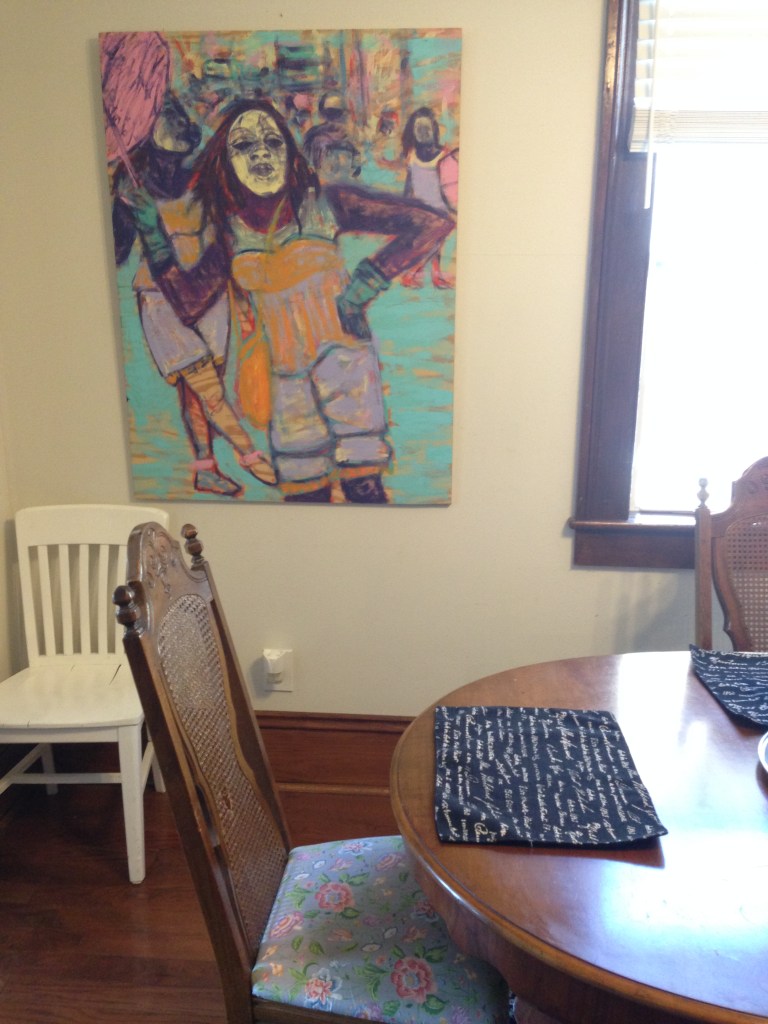 Local artwork displayed in our Airbnb