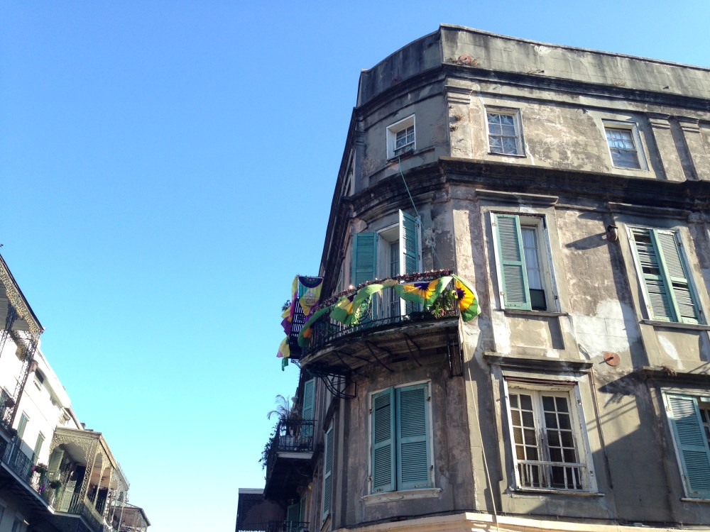 Bluest sky and happiest French Quarter walking