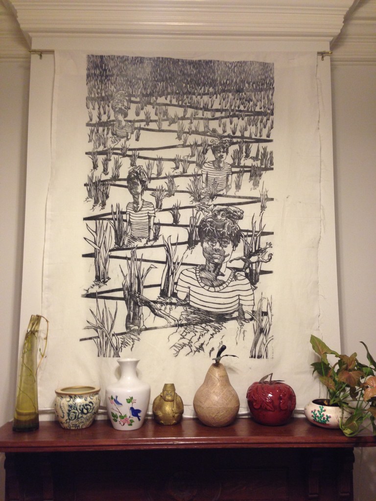 Haunting tapestry in our Airbnb